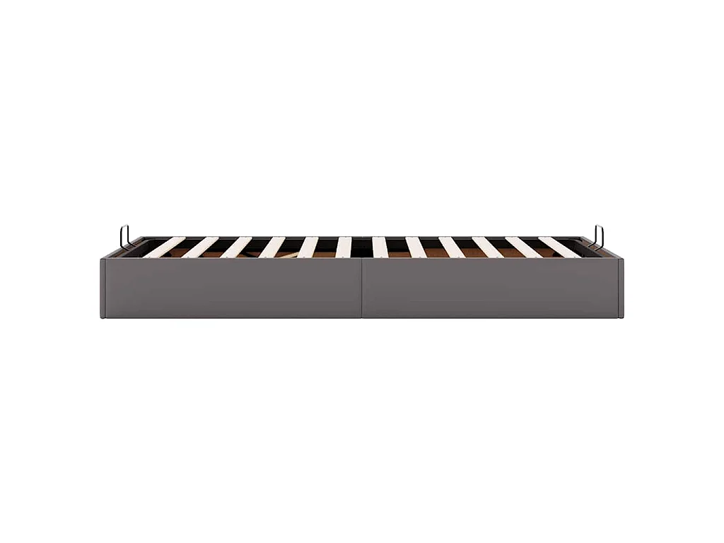 Bedframe zonder matras 100x200 cm kunstleer grijs