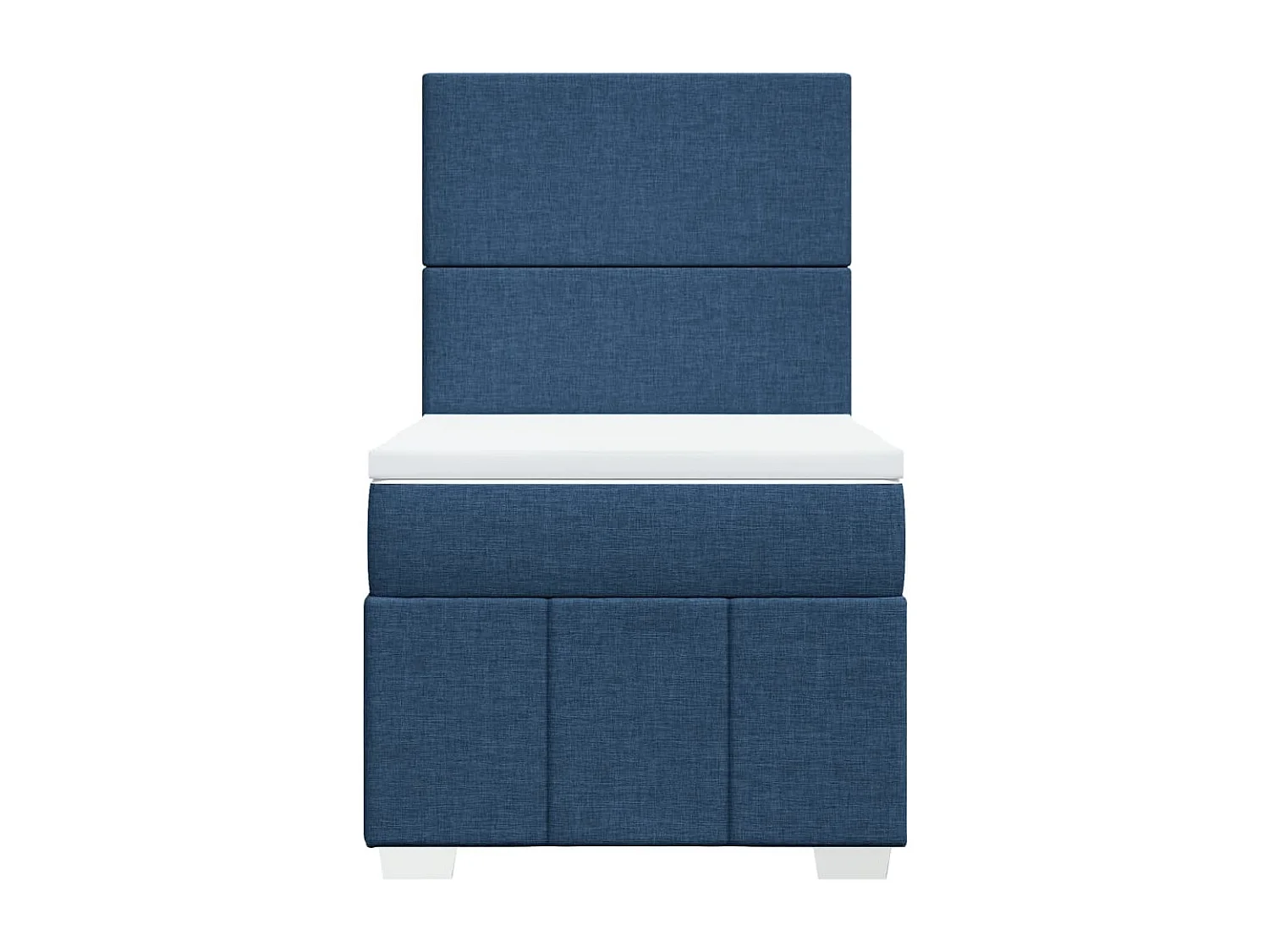 Boxspringbett mit Matratze Blau 90x200 cm Stoff