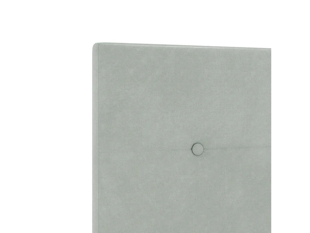 Letto a molle con testiera Grigio chiaro 90 x 200 cm Velluto