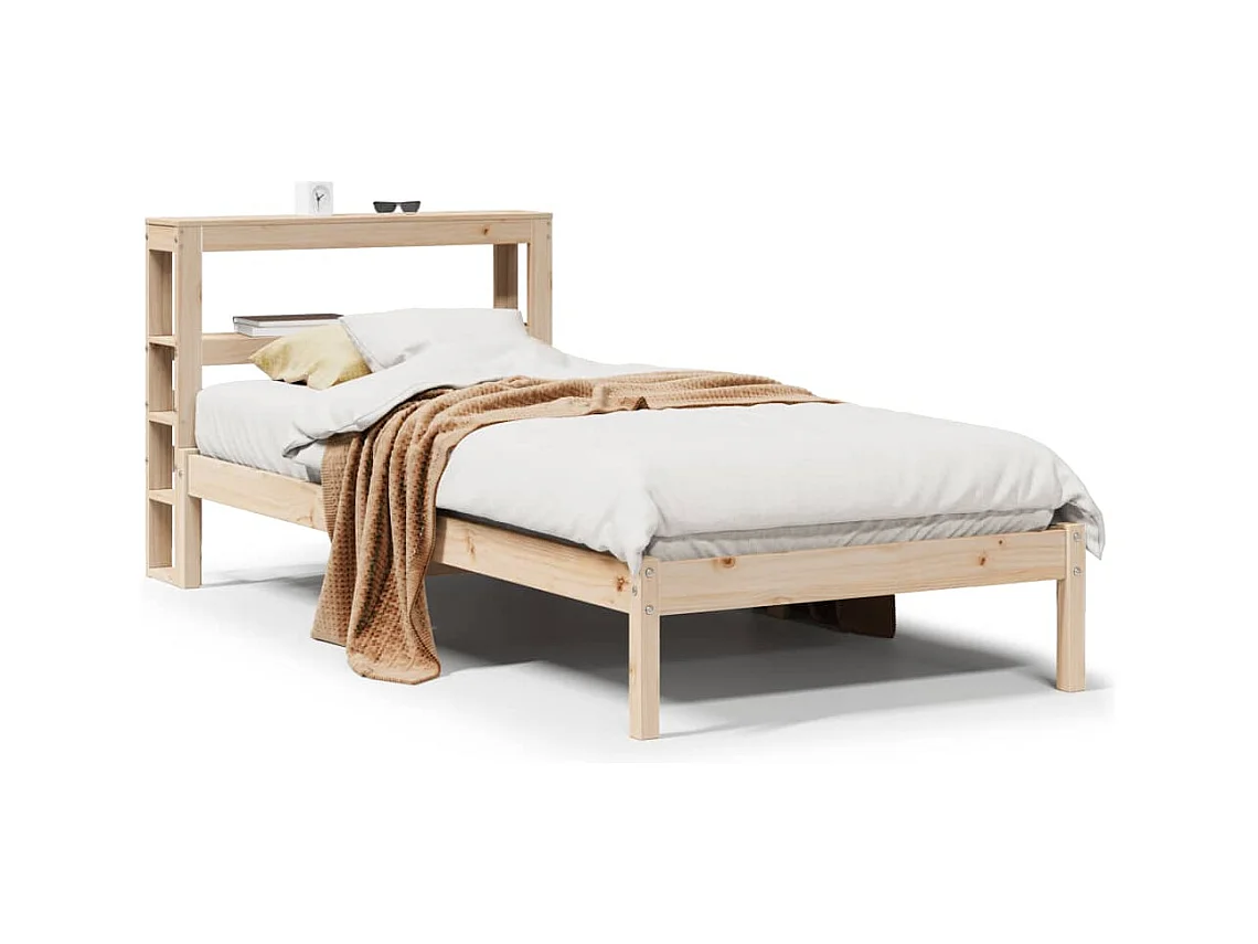 Cadre de lit sans matelas 100x200 cm bois massif de pin