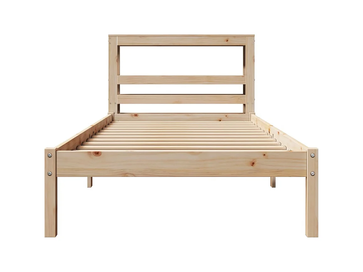 Cadre de lit sans matelas 100x200 cm bois massif de pin