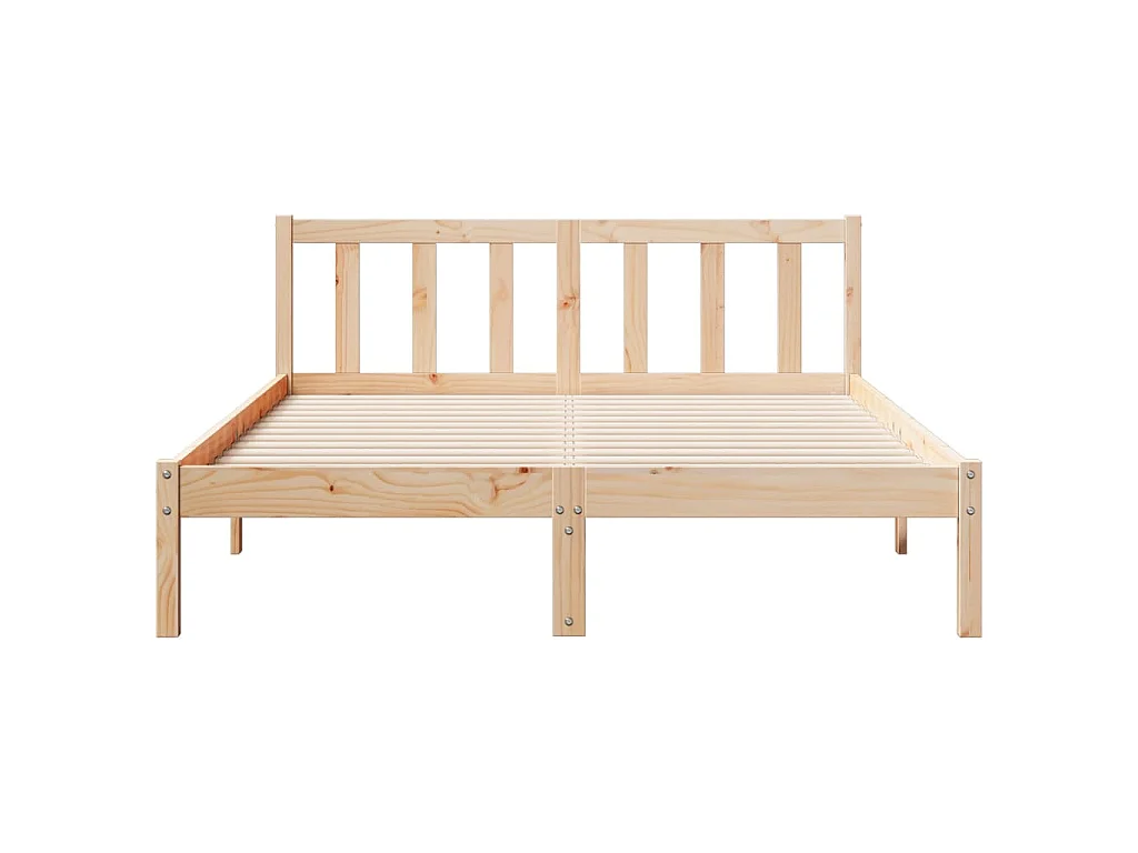 Cadre de lit extra long sans matelas 160x220 cm bois massif pin