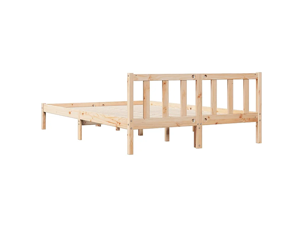 Cadre de lit extra long sans matelas 160x220 cm bois massif pin