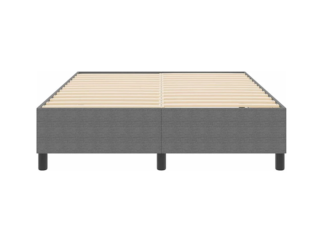 Lit à ressorts Gris clair 140 x 200 cm Tissu en velours côtelé