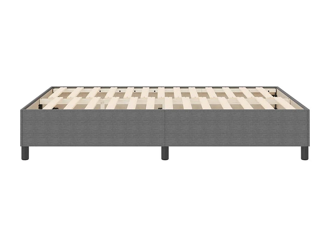 Lit à ressorts Gris clair 140 x 200 cm Tissu en velours côtelé