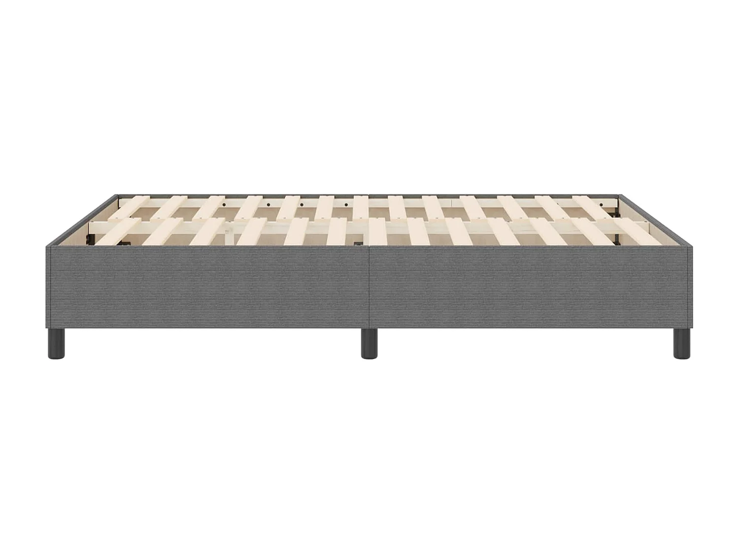 Cadre de lit plateforme Gris clair 140 x 200 cm tissu