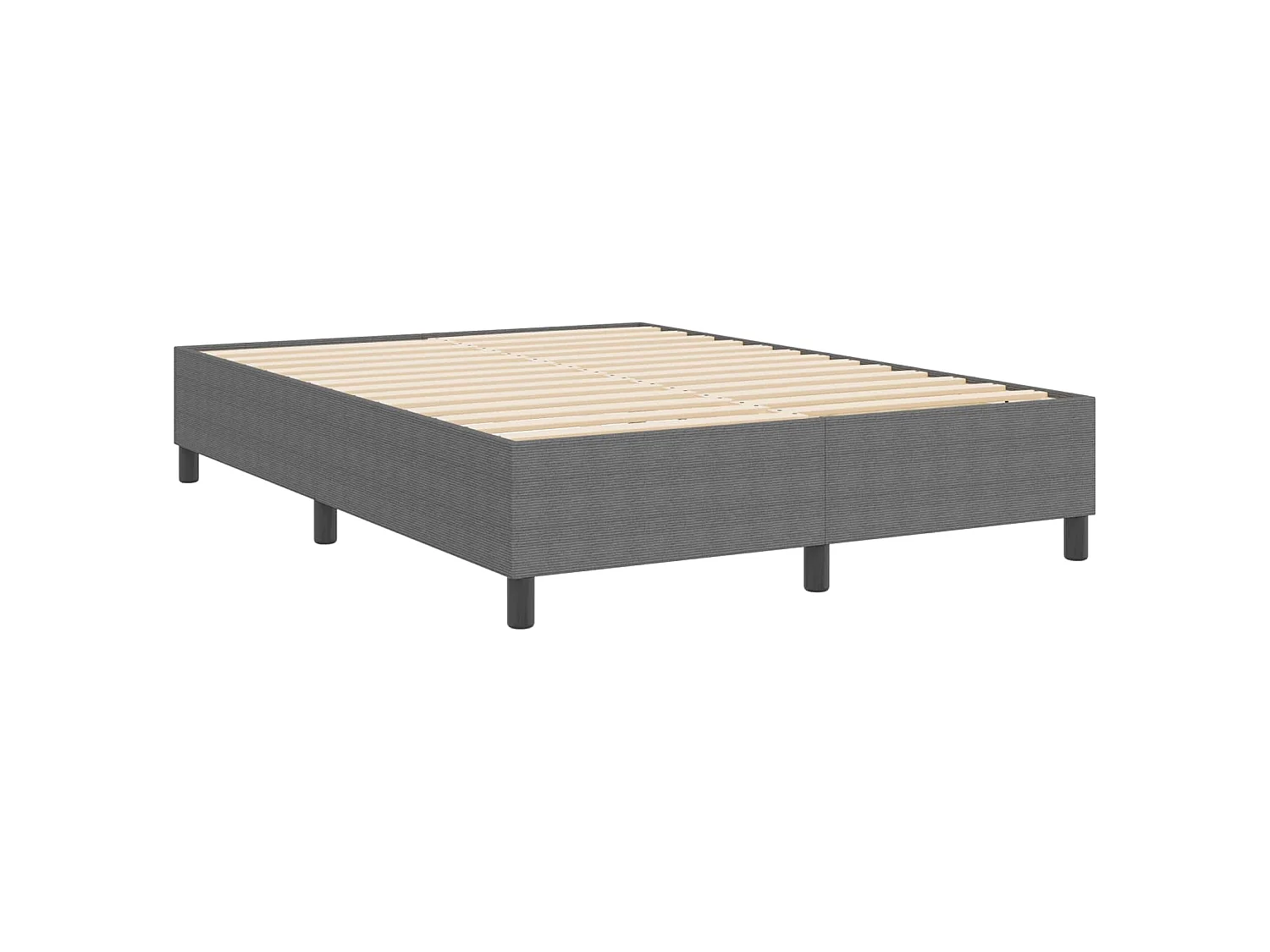Plattformbettgestell Hellgrau 140 x 200 cm Cordstoff