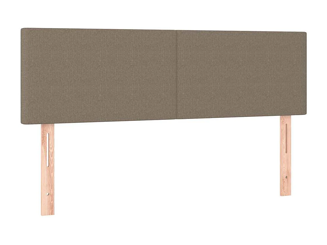 Pouf Letto con Materasso e LED Tortora 140x200 cm in Tessuto