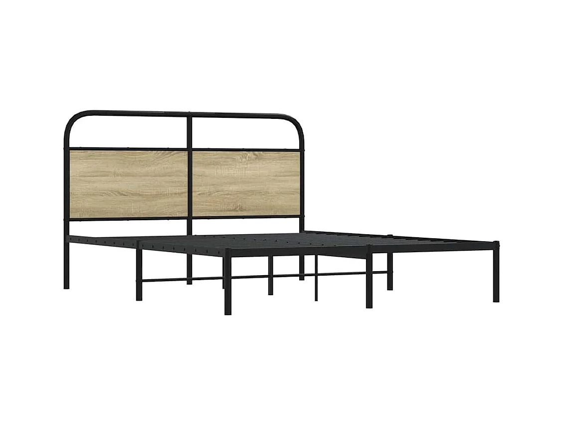 Cadre de lit sans matelas 160x200 cm chêne sonoma