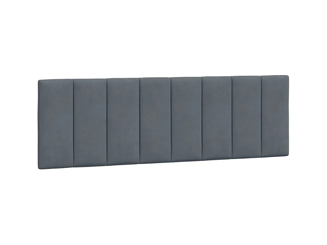 Letto con Materasso Hanko Grigio Scuro 160x200 cm in Velluto