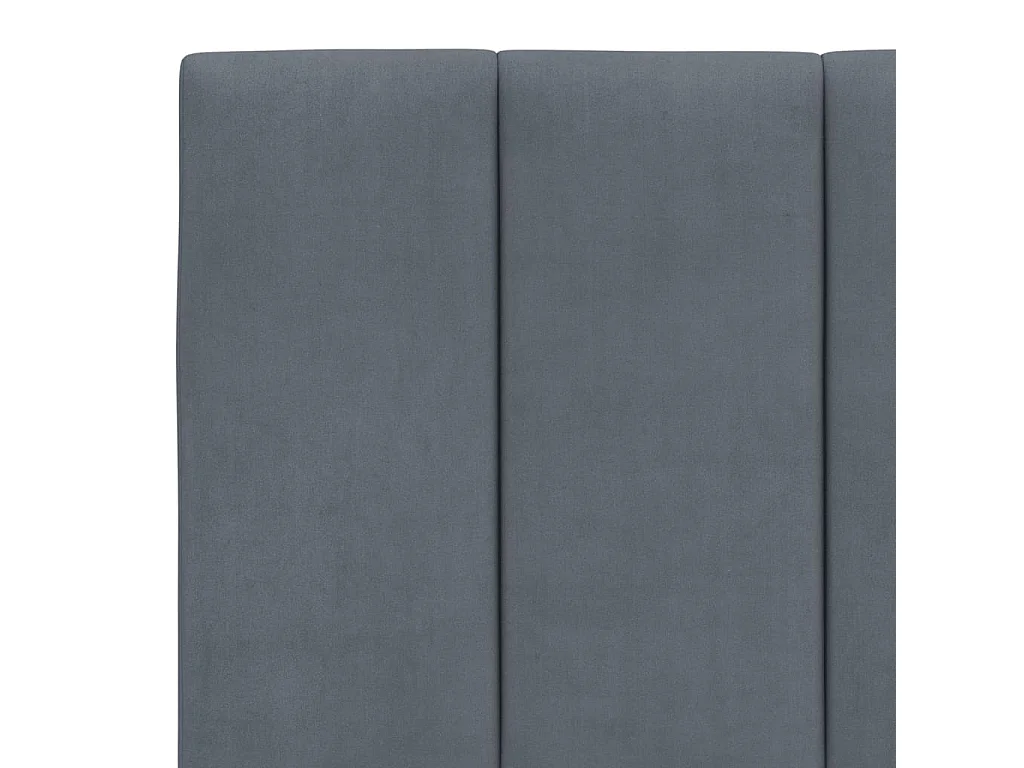 Cama com colchão Hanko 160x200 cm veludo cinzento-escuro