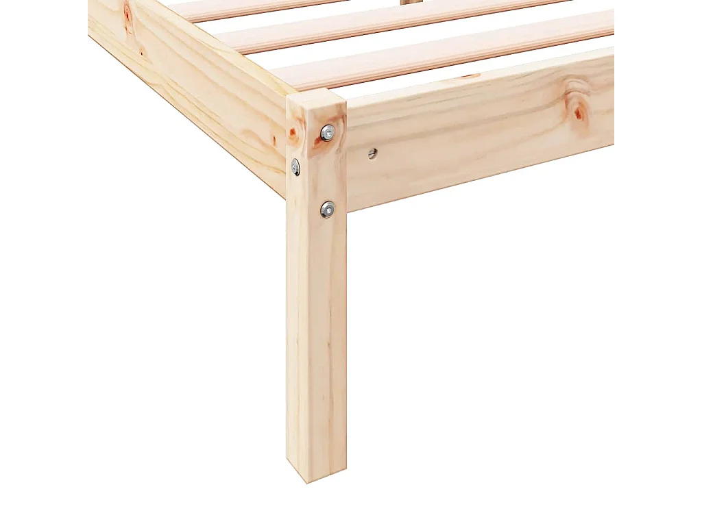 Cadre de lit extra long sans matelas 180x210 cm bois massif pin