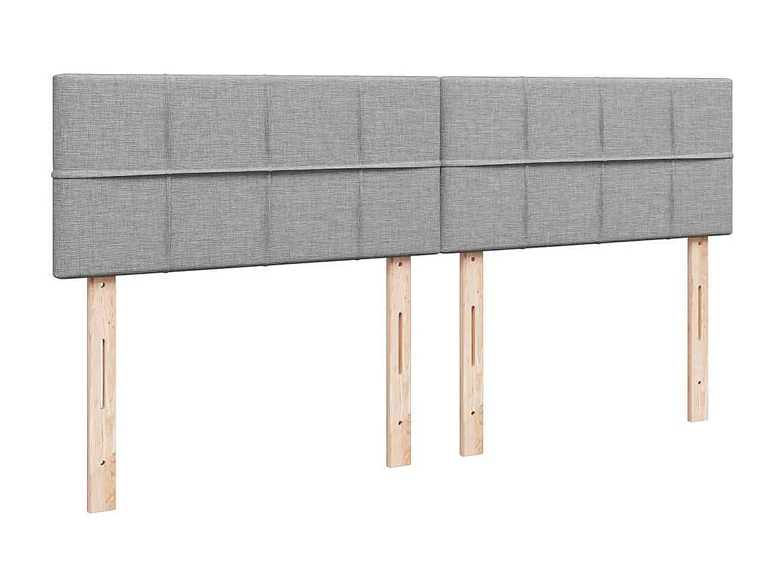 Ottoman-Bett mit Matratze & LEDs Hellgrau 160x200 cm Stoff