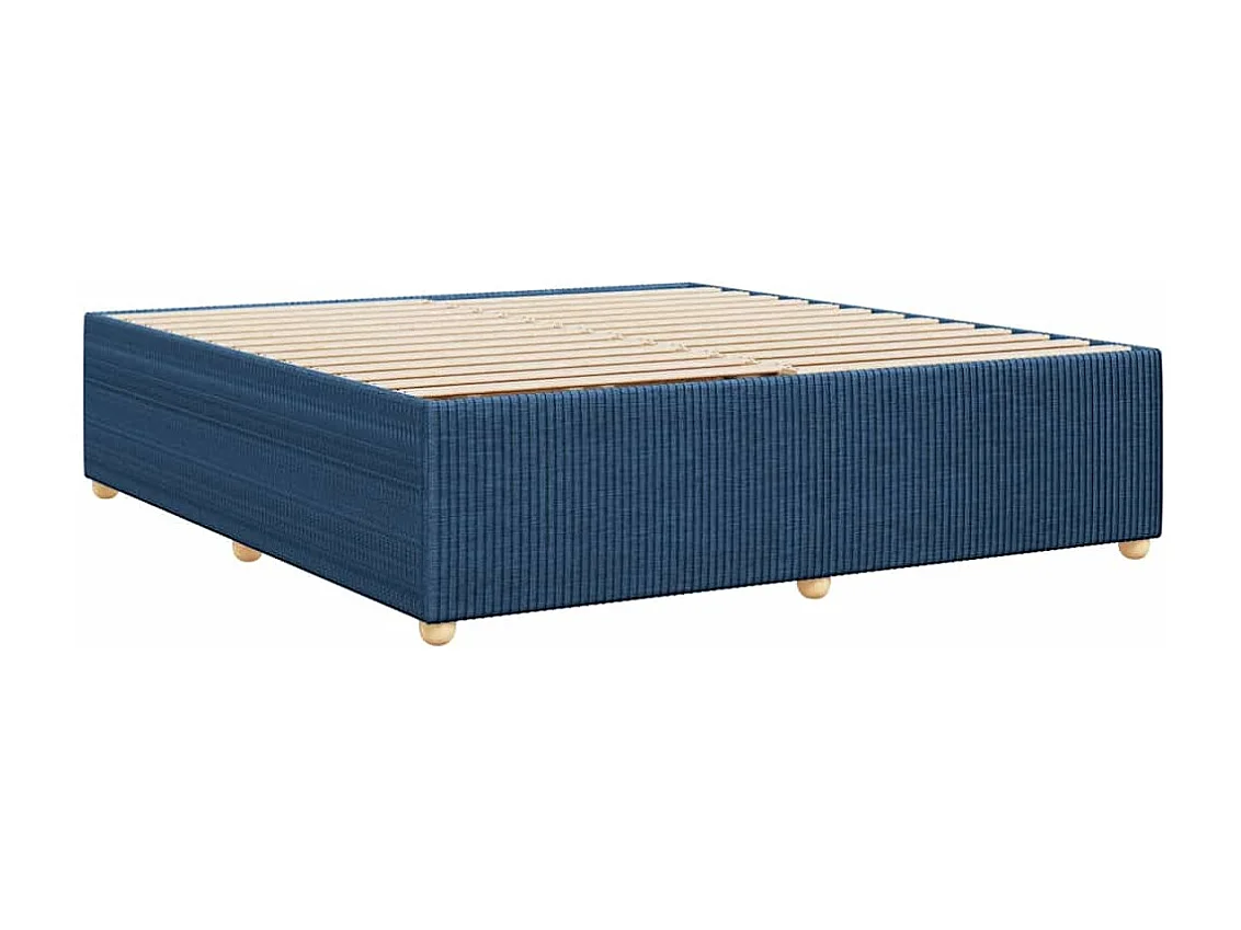 Cadre de lit sans matelas bleu 180x200 cm tissu