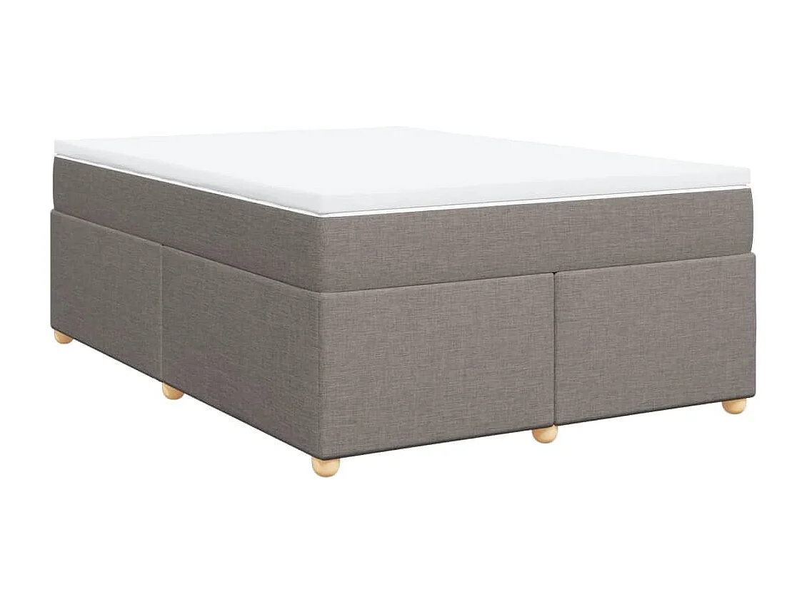 Boxspring met matras stof taupe 140x200 cm