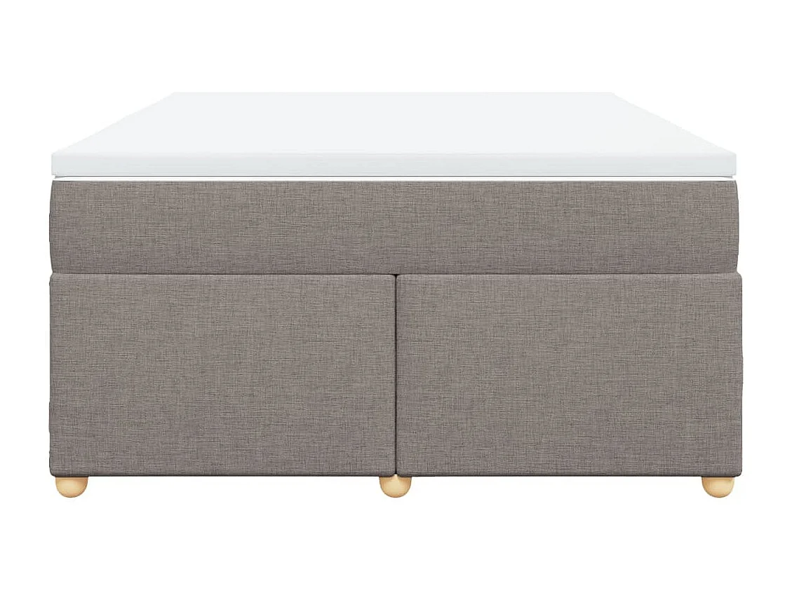 Boxspring met matras stof taupe 140x200 cm
