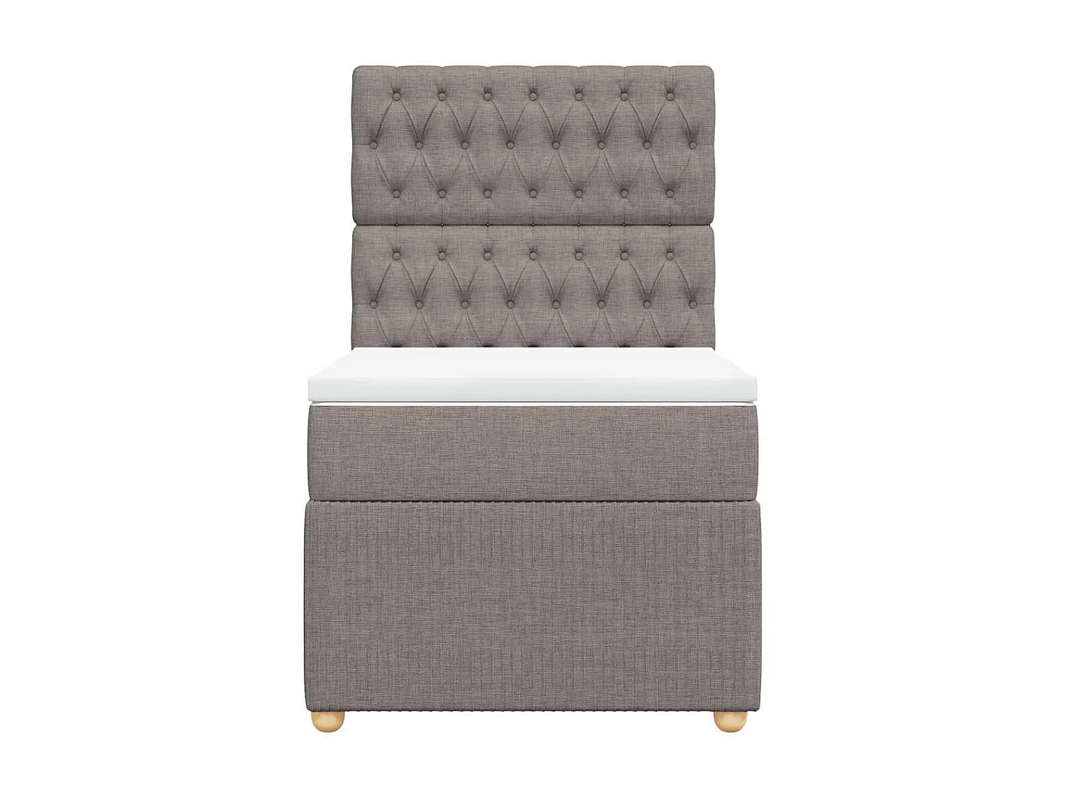 Sommier à lattes de lit avec matelas Taupe 90x190 cm Tissu