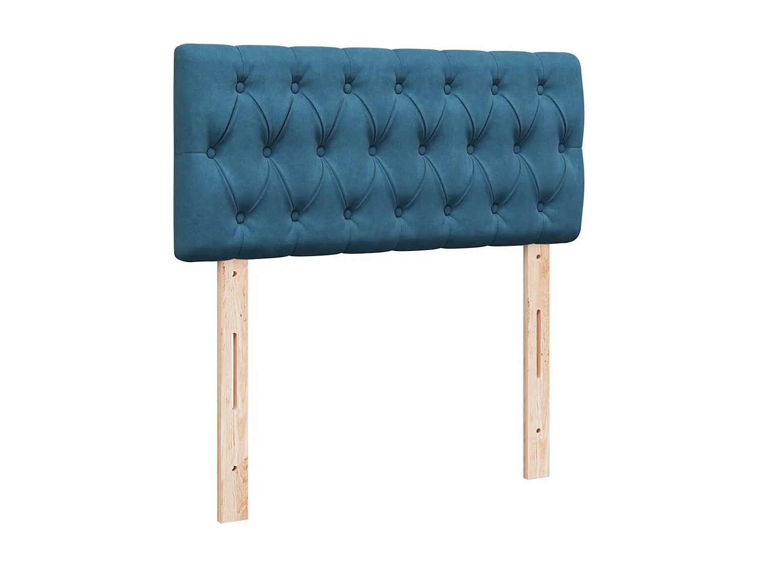 Ottoman bed met matras 90x190cm fluweel donkerblauw