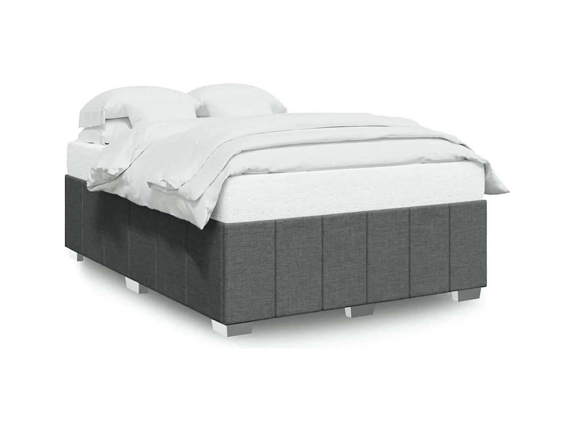 Bedframe zonder matras stof donkergrijs 140x200 cm
