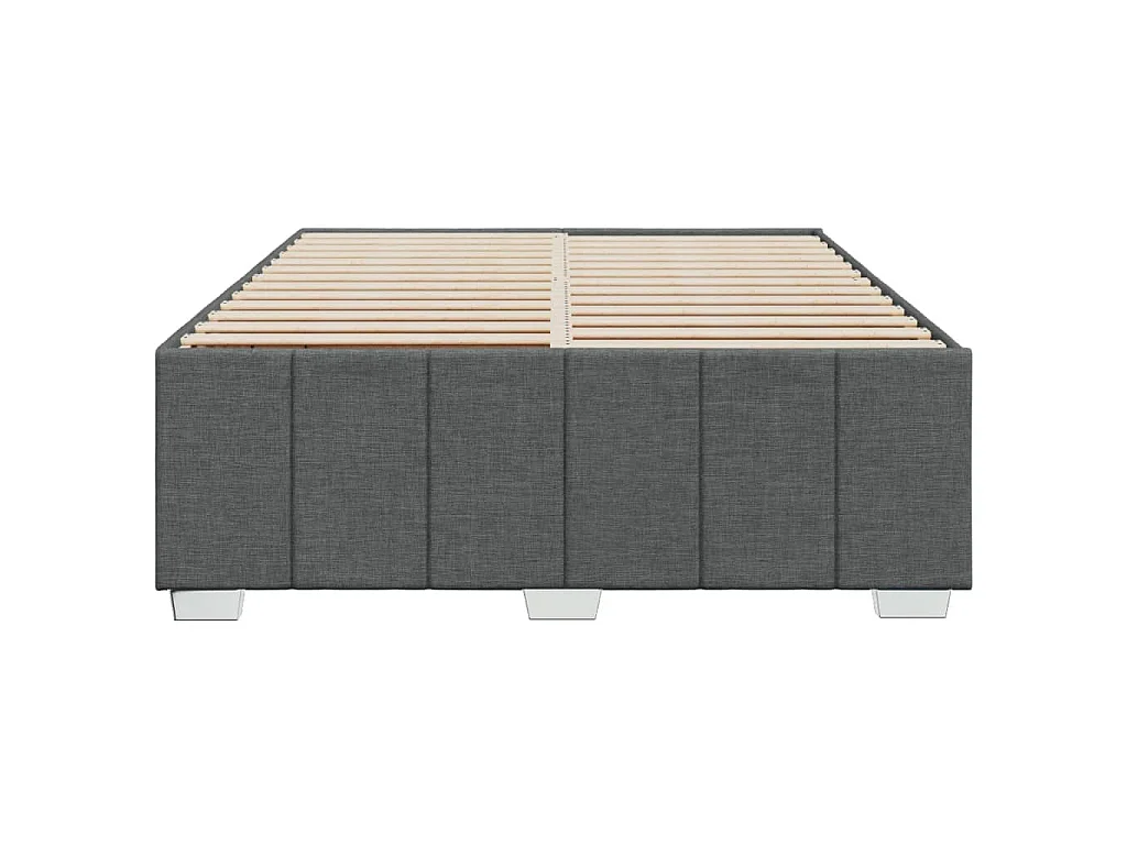 Bettgestell ohne Matratze Dunkelgrau 140x200 cm Stoff