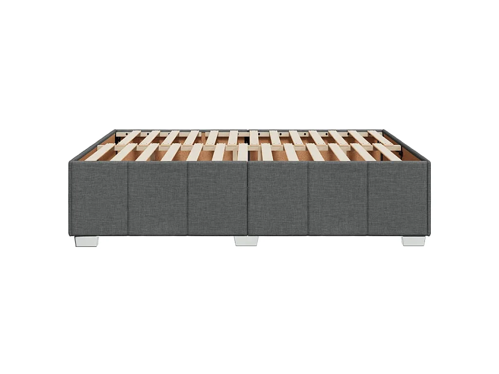Bettgestell ohne Matratze Dunkelgrau 140x200 cm Stoff