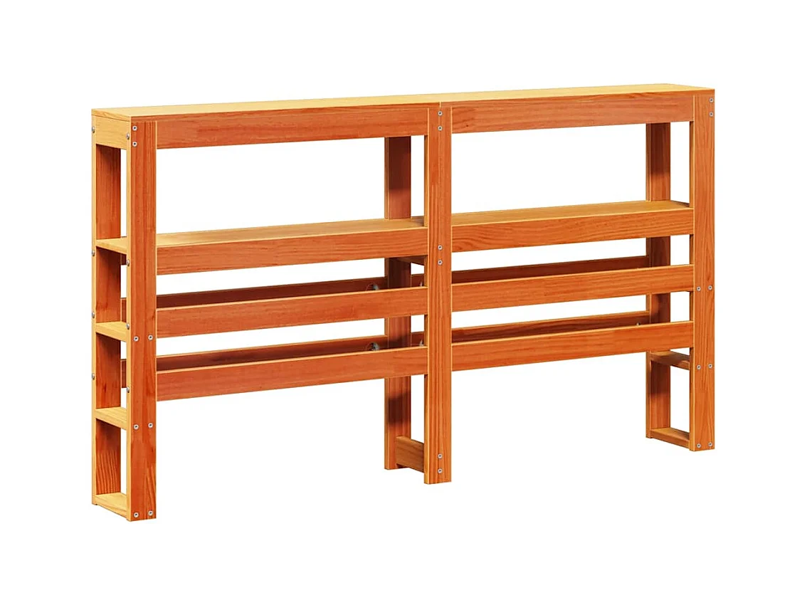 Cadre de lit sans matelas cire marron 140x190cm bois pin massif