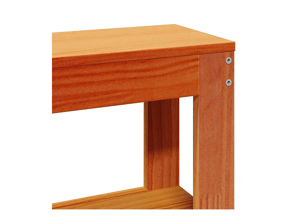 Cadre de lit sans matelas cire marron 140x190cm bois pin massif