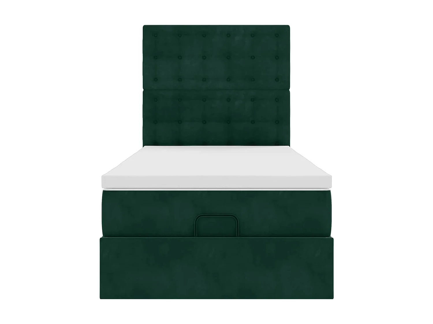 Struttura Letto Pouf con Materassi 90x200 cm in Velluto