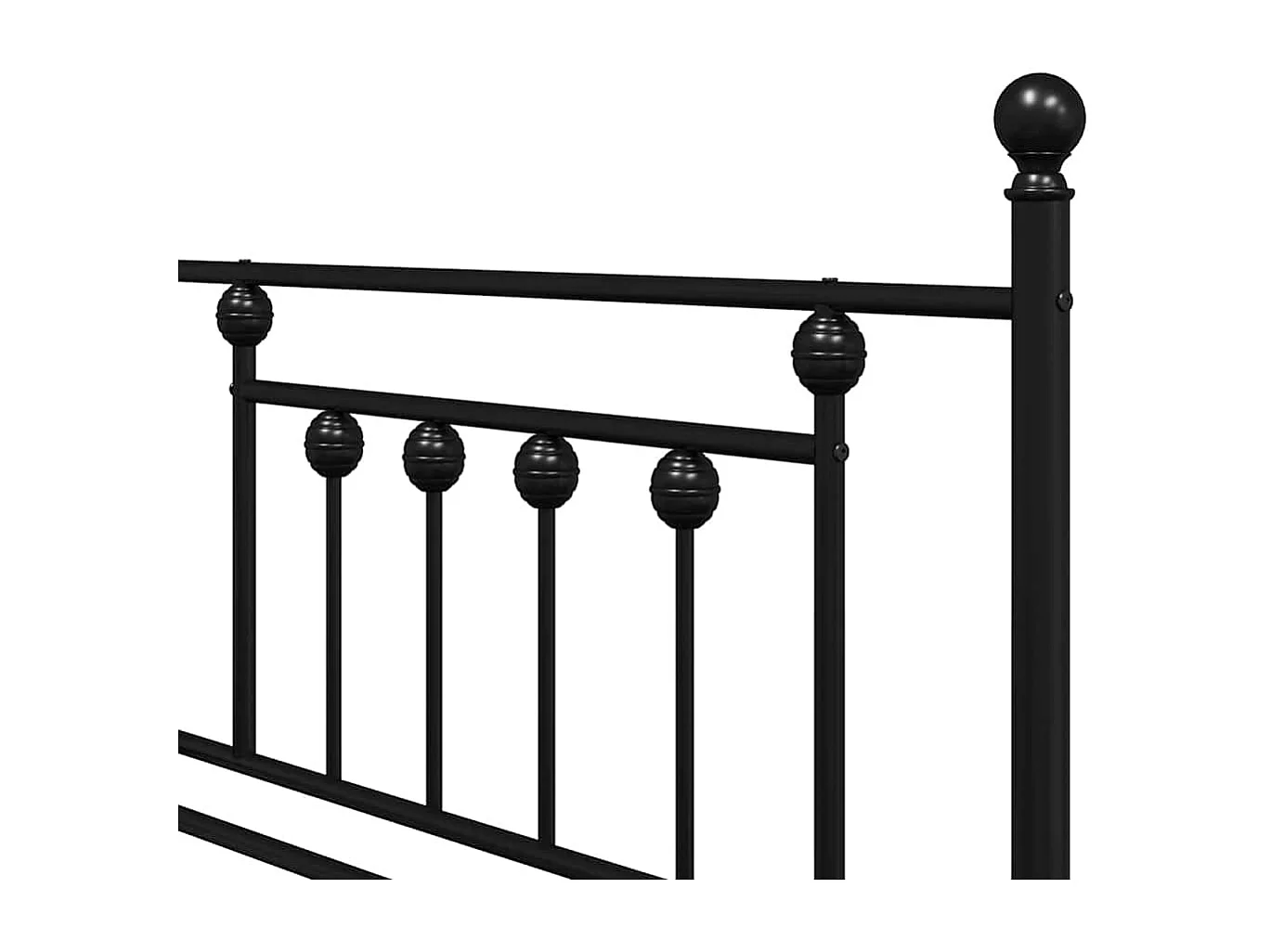 Tagesbettrahmen Schwarz 90 x 200 cm Stahl