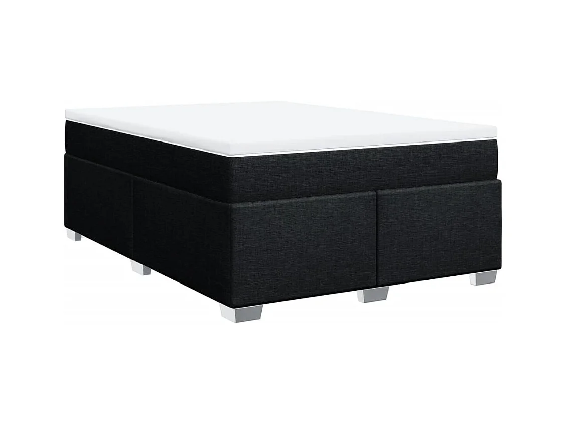 Boxspringbett mit Matratze Schwarz 160x200 cm Stoff