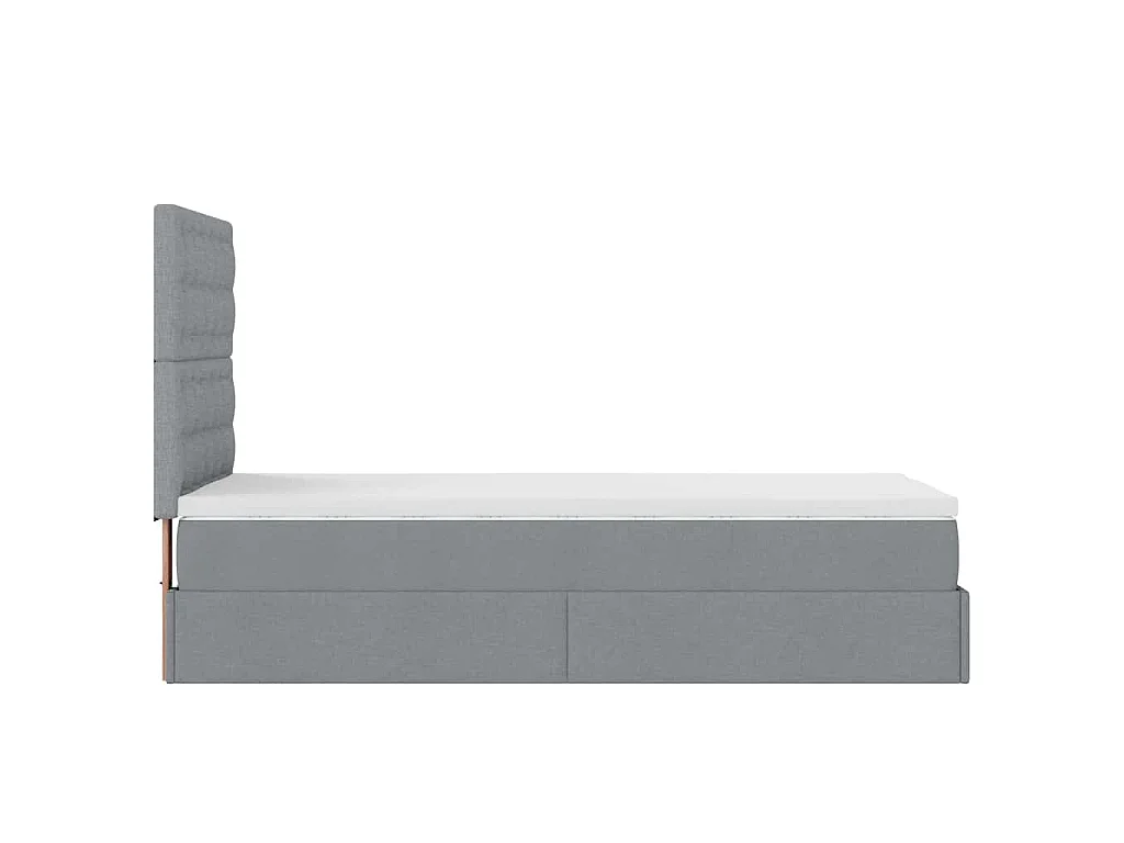 Struttura Letto Pouf con Materasso 90x190 cm in Tessuto