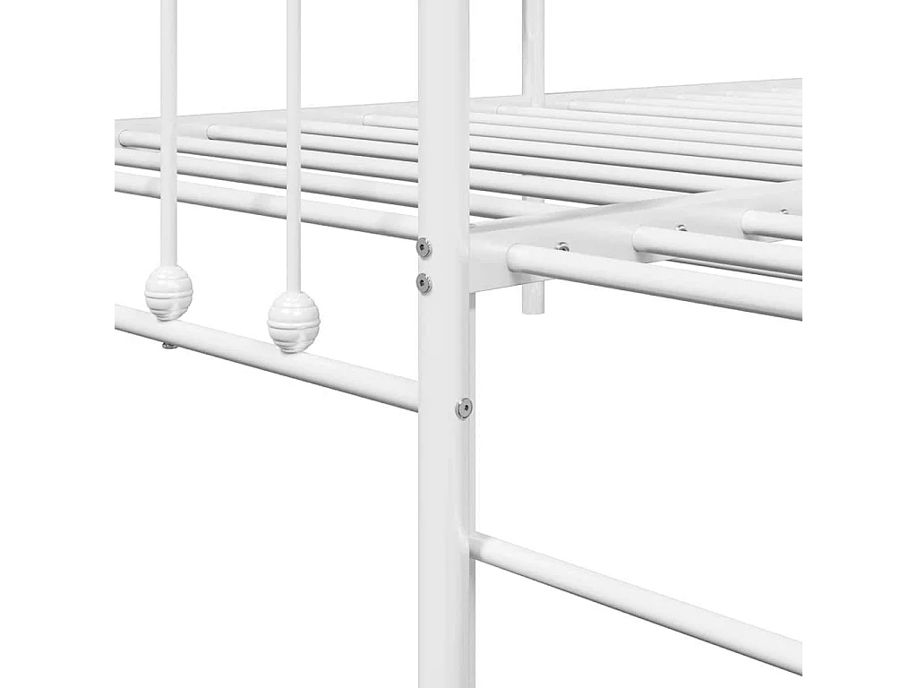 Cadre de lit de jour Blanc 90 x 190 cm Acier enduit de poudre