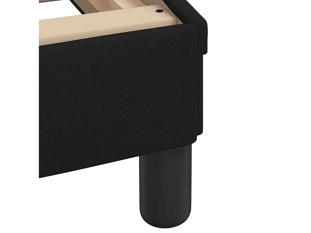 Cama com colchão 90x190 cm tecido preto