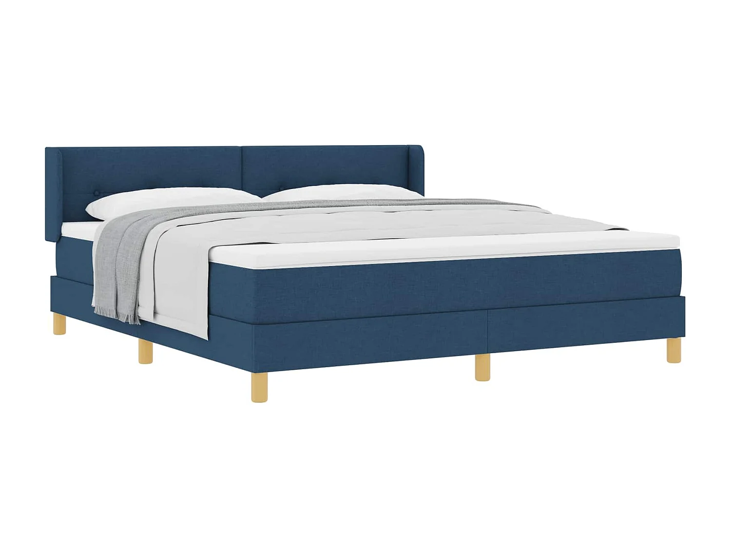 Letto a molle con materasso Blu 200 x 180 cm Poliestere