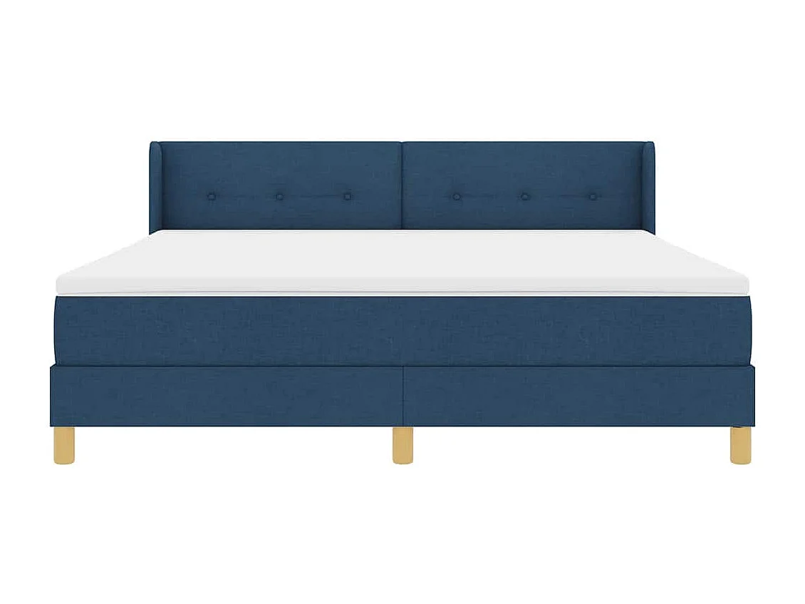 Letto a molle con materasso Blu 200 x 180 cm Poliestere