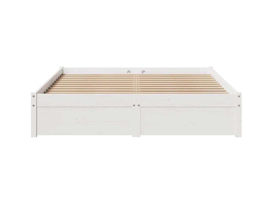 Letto senza Materasso Bianco 140x200 cm Legno Massello di Pino