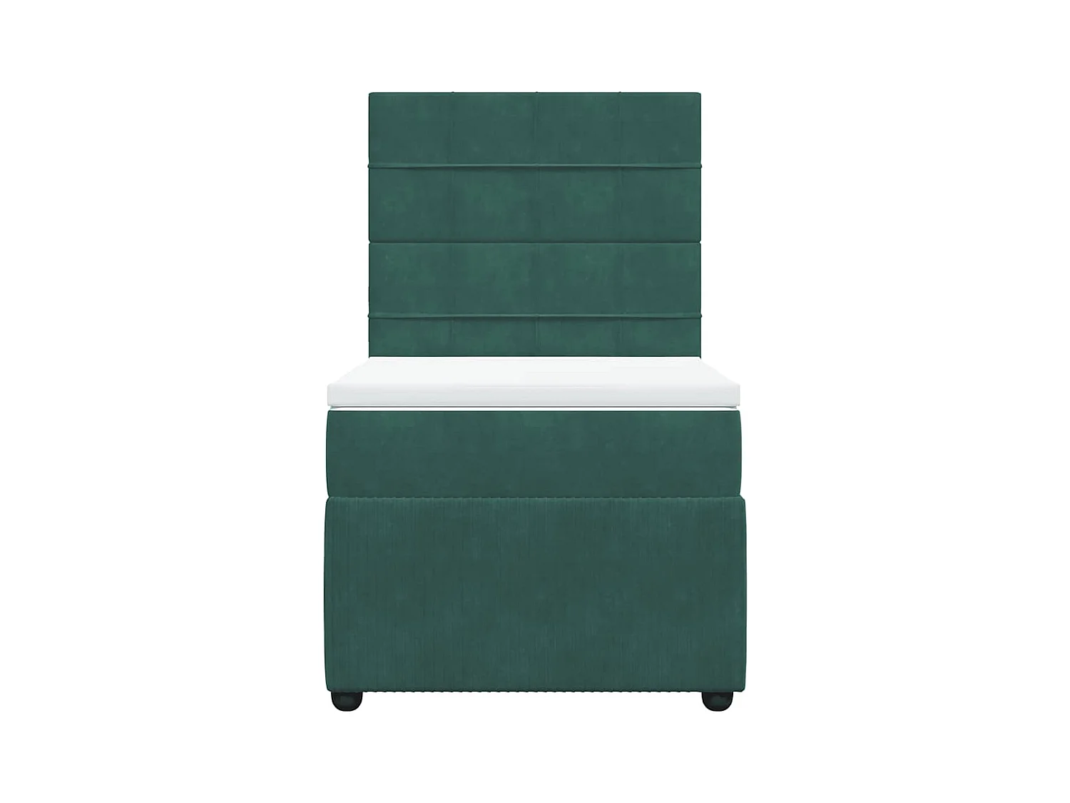 Sommier à lattes de lit avec matelas Vert foncé 90x200 cm