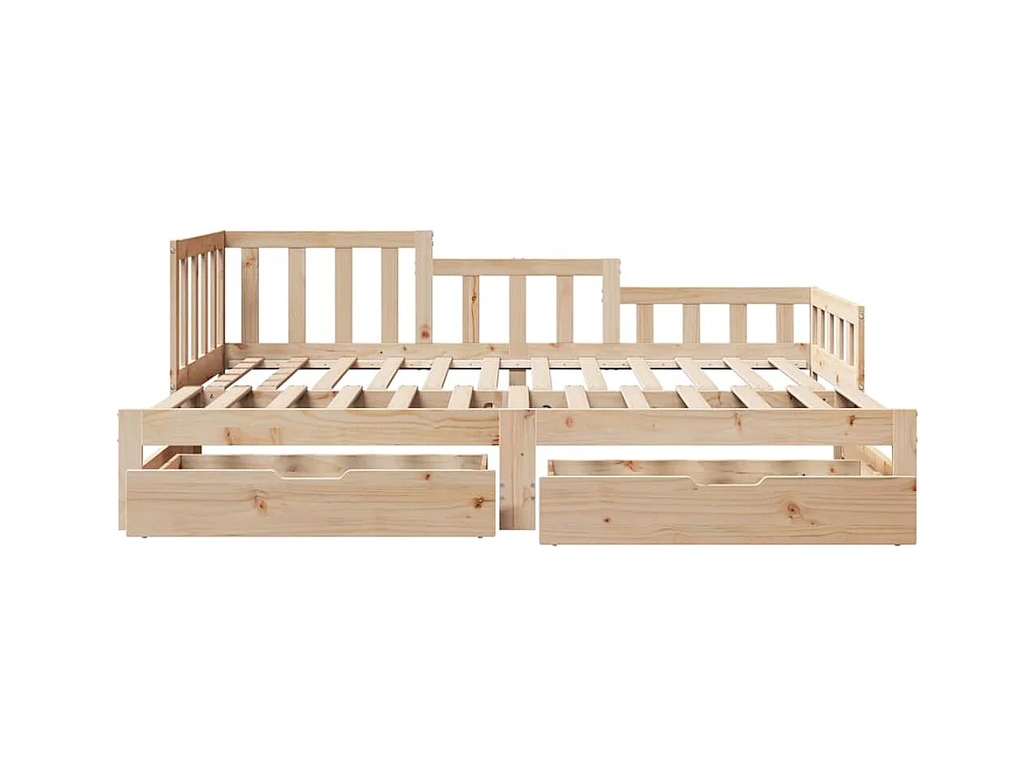 Divano Letto Estraibile con Cassetti senza Materasso 90x200 cm