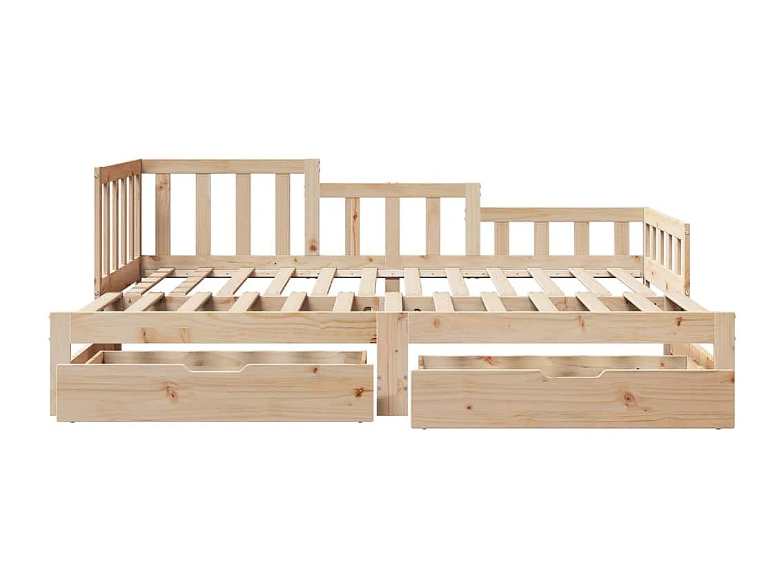 Divano Letto Estraibile con Cassetti senza Materasso 90x200 cm