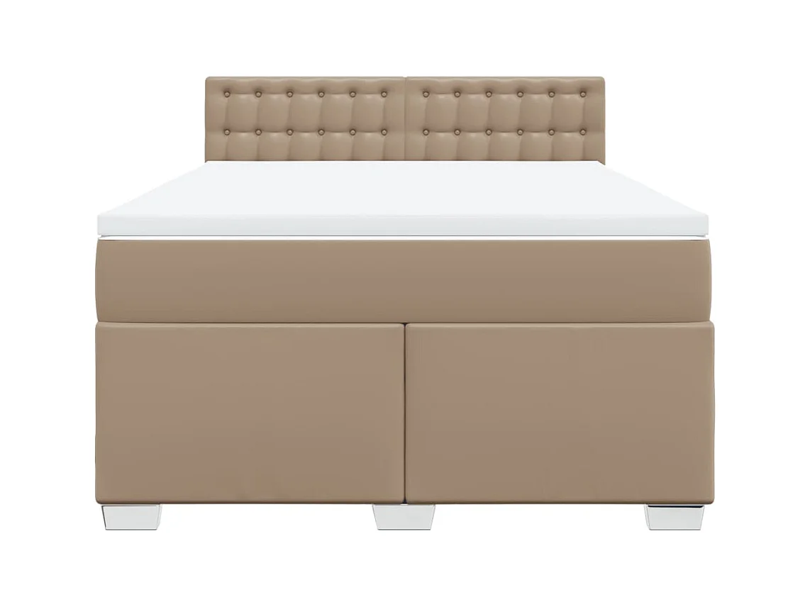 Sommier à lattes de lit avec matelas Cappuccino 140x200 cm