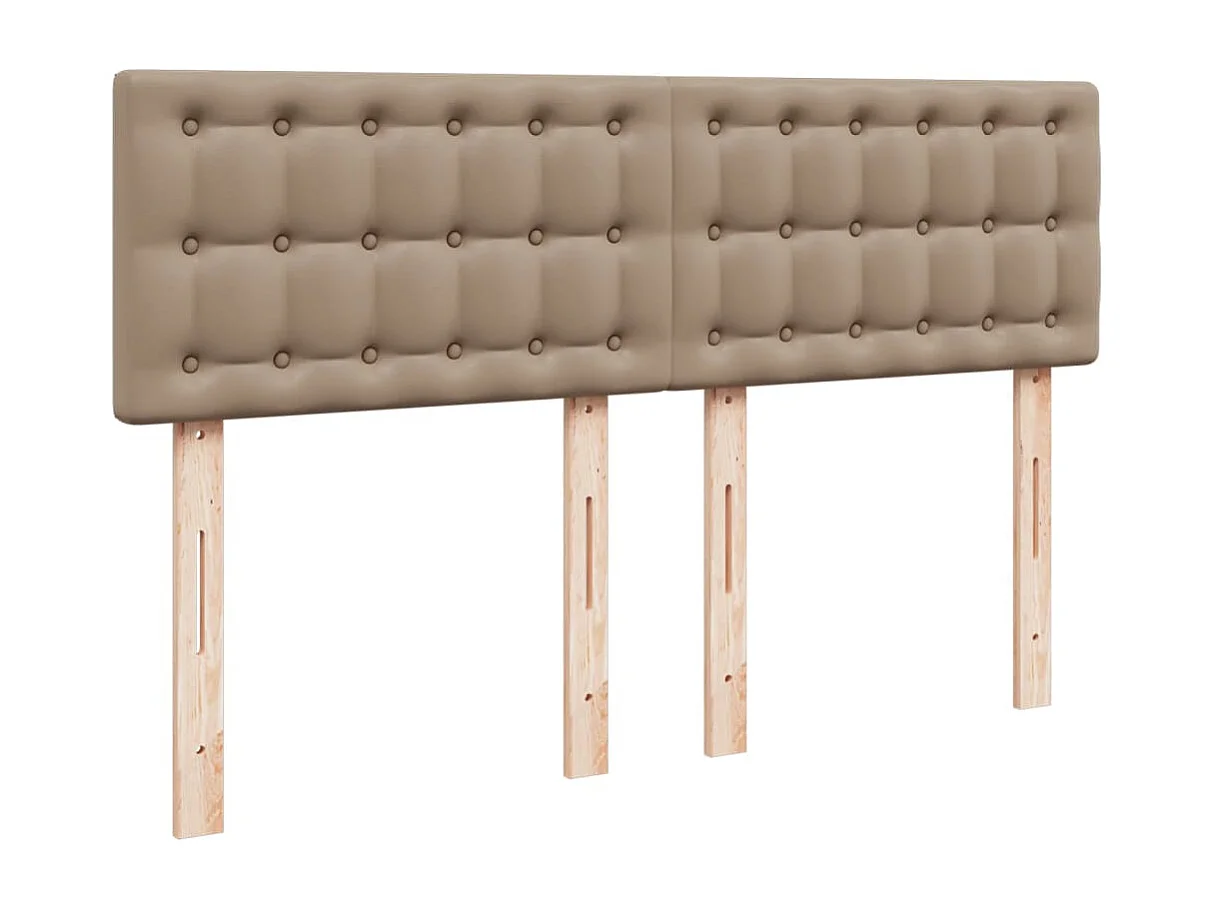 Boxspringbett Matratze Cappuccino-Braun 140x200cm Kunstleder