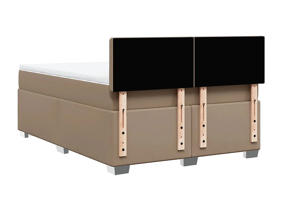 Giroletto a Molle con Materasso Cappuccino 140x200cm Similpelle
