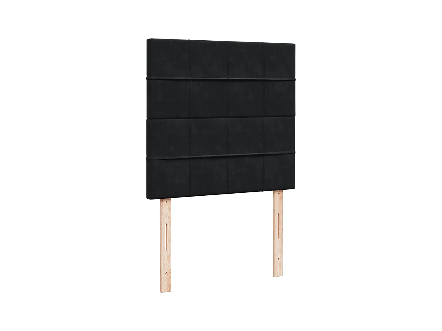 Sommier à lattes de lit avec matelas Noir 90x200 cm Velours