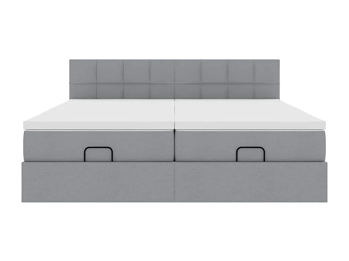 Struttura Letto Pouf con Materassi 180x200 cm in Tessuto