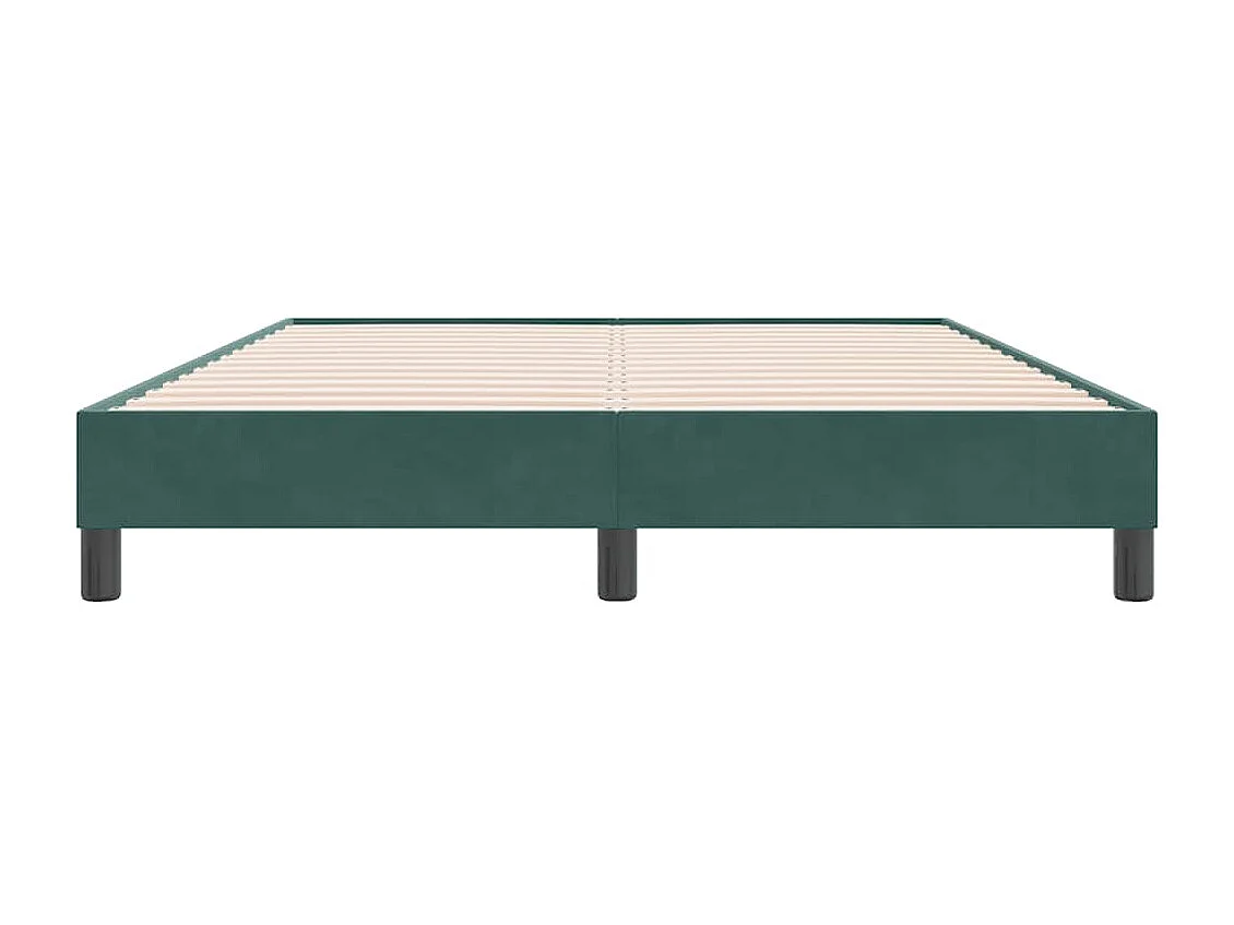 Boxspringbett ohne Matratze Dunkelgrün 160x220 cm Samt