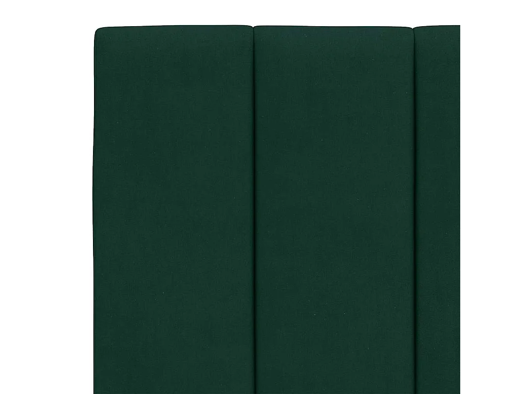 Cadre de lit sans matelas Hanko vert foncé 140x190 cm velours