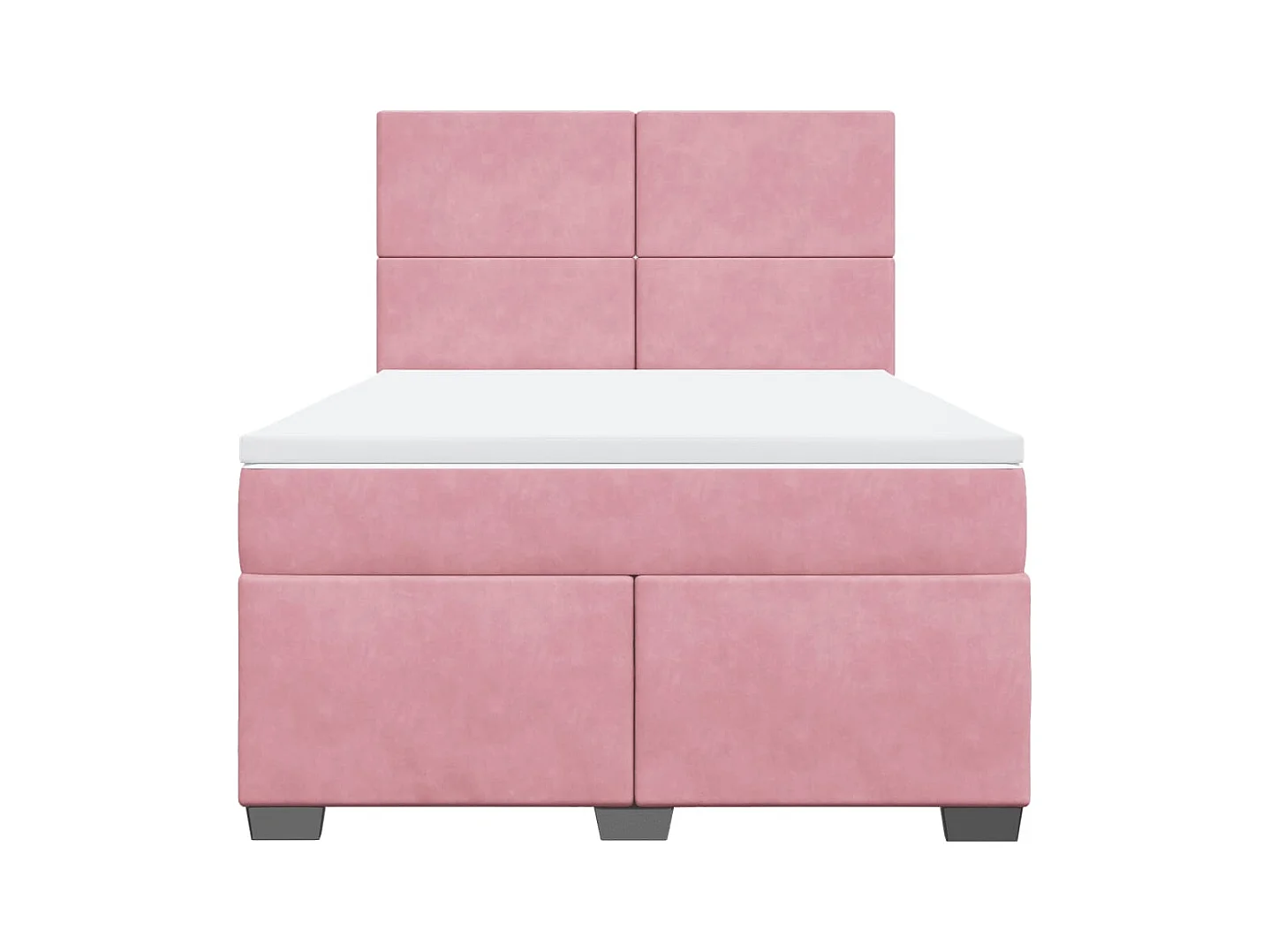 Sommier à lattes de lit avec matelas Rose 140x200 cm Velours