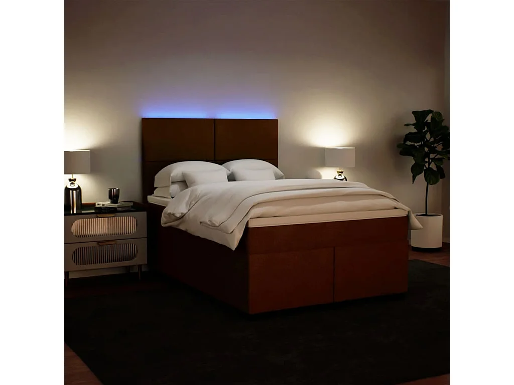 Cama box spring con colchón terciopelo rosa 140x200 cm