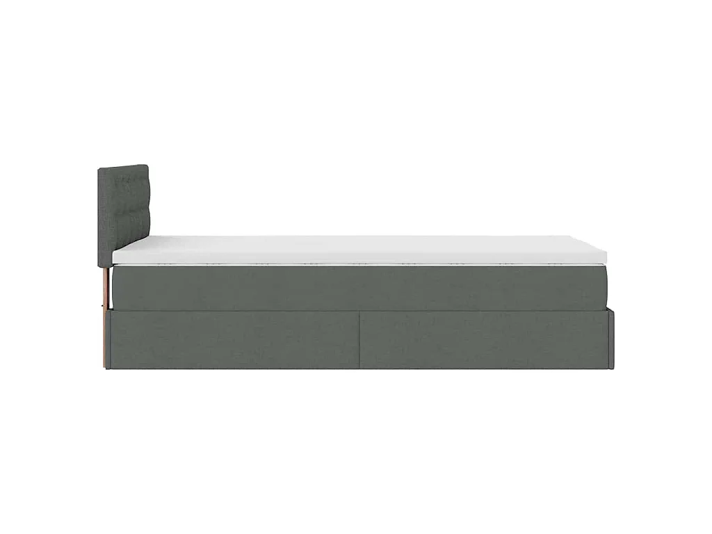 Struttura Letto Pouf con Materasso 90x190 cm in Tessuto