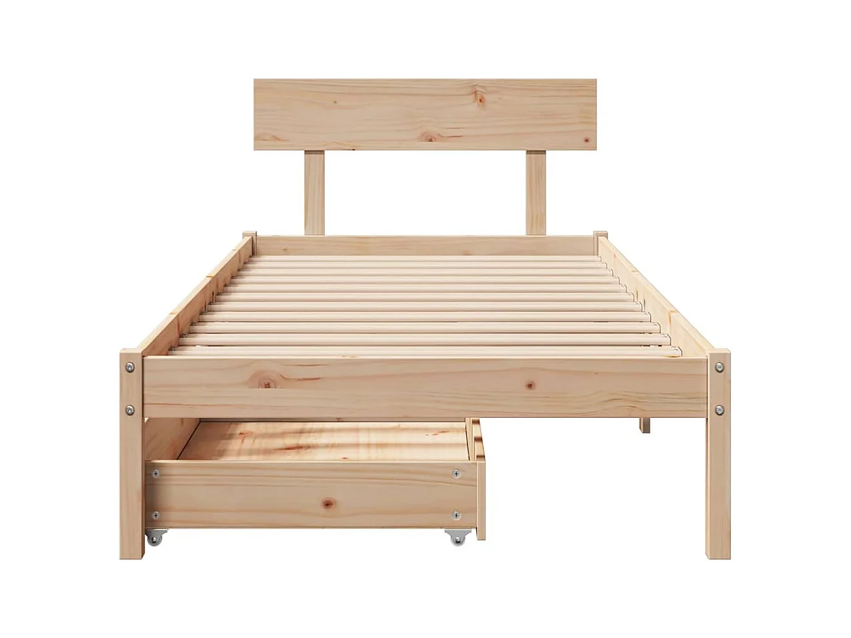Cadre de lit sans matelas 90x200 cm bois de pin massif